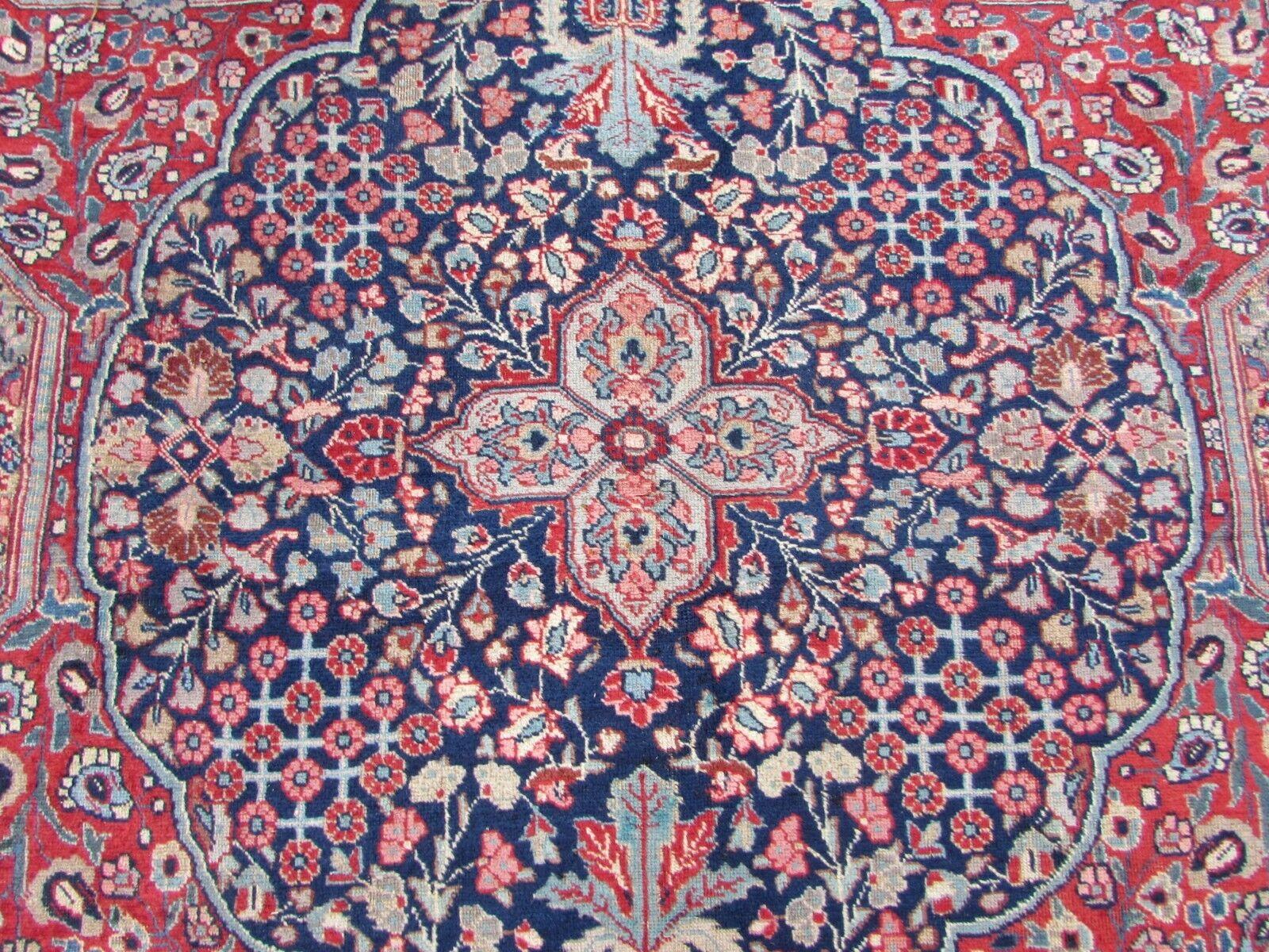 Handmade Vintage Persian Style Kazvin Rug 9.3' x 12.3', 1970s - 1Q68 For Sale 2