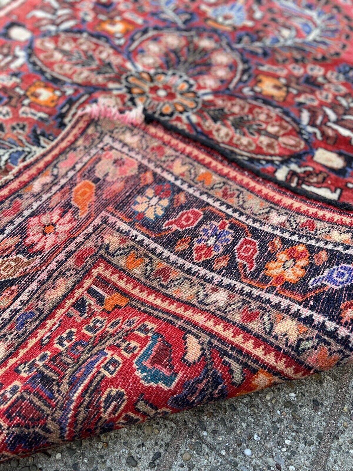 Wool Handmade Vintage Persian Style Lilihan Rug 3.5' x 4.8', 1960s - 1S38