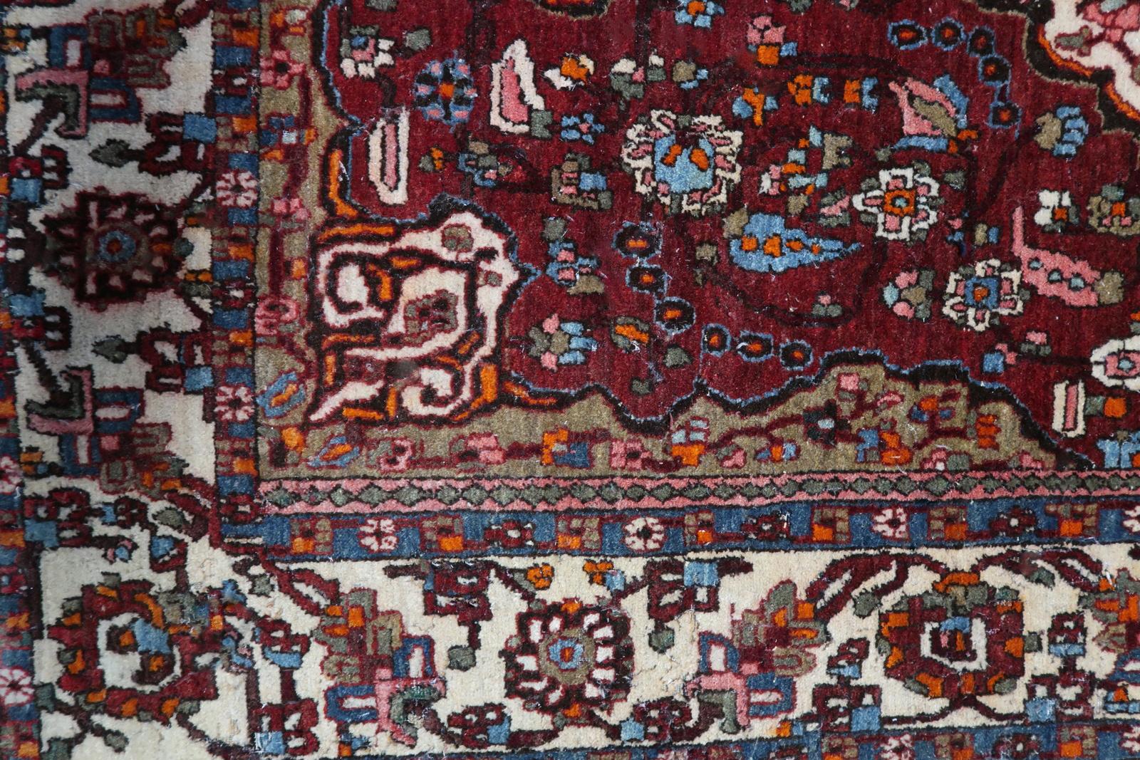 Handmade Vintage Persian Style Mahal Rug 1950s - 1C1080 For Sale 3