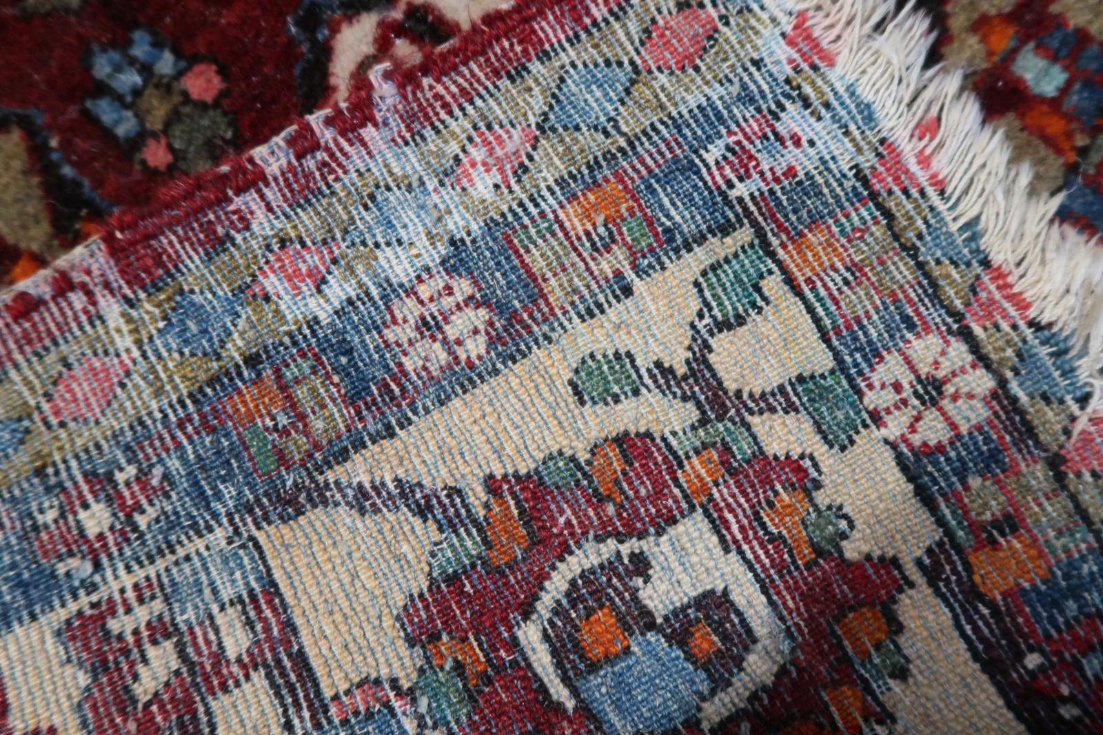 Handmade Vintage Persian Style Mahal Rug 1950s - 1C1080 For Sale 5