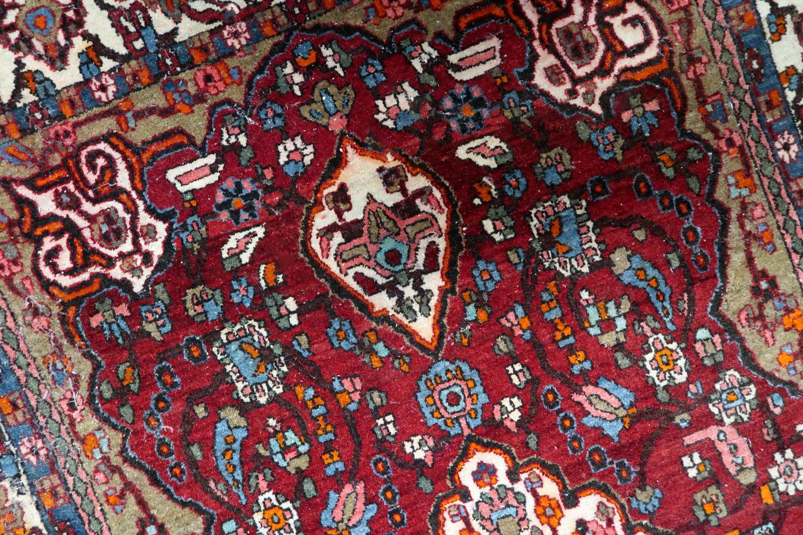 Mid-20th Century Handmade Vintage Persian Style Mahal Rug 1950s - 1C1080 For Sale