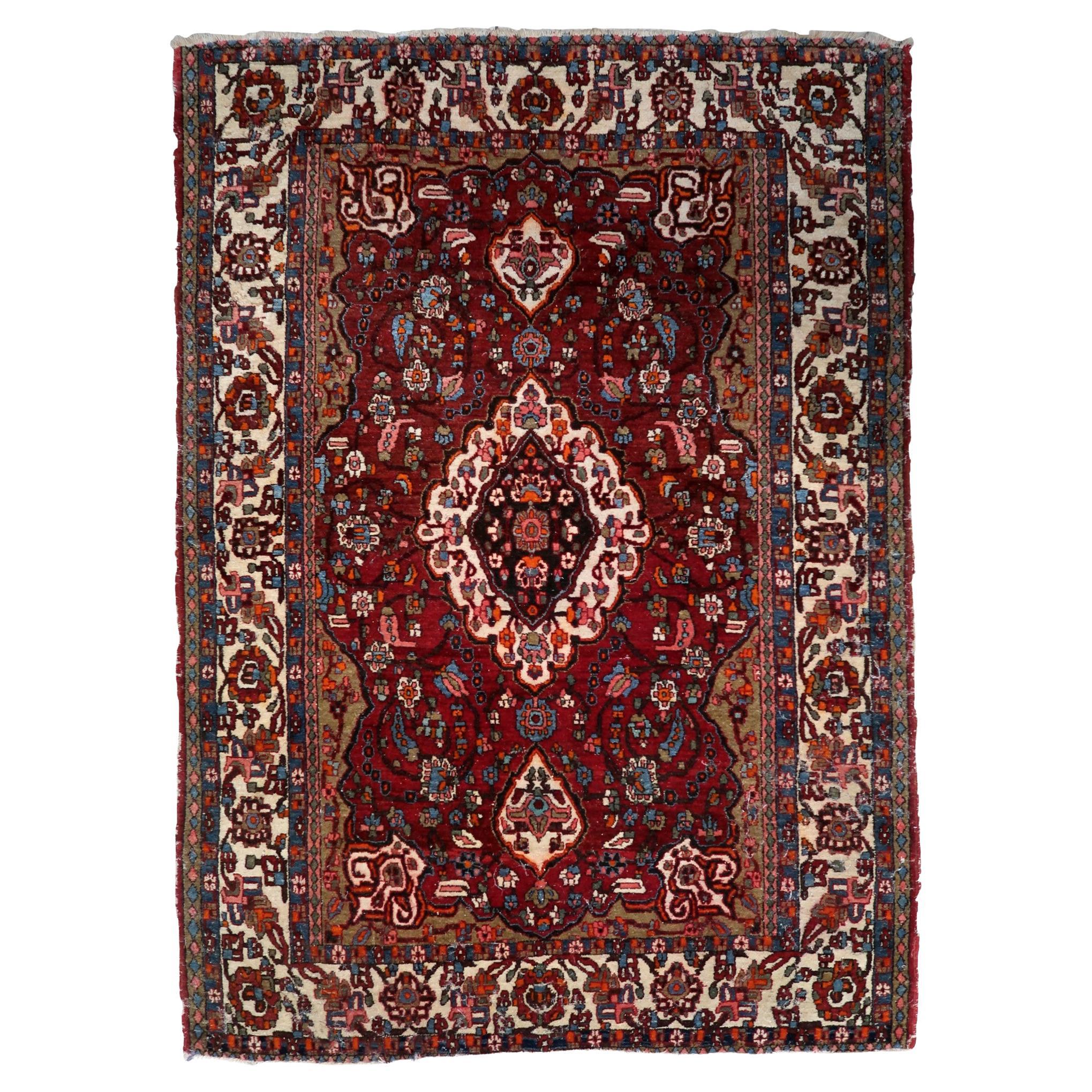 Handmade Vintage Persian Style Mahal Rug 1950s - 1C1080 For Sale