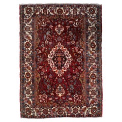 Tapis vintage fait main de style persan Mahal 1950s - 1C1080