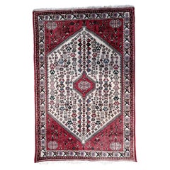 Handgefertigter Malayer-Teppich im persischen Stil im Vintage-Stil 3,2' x 4.9', 1970er Jahre - 1C1120