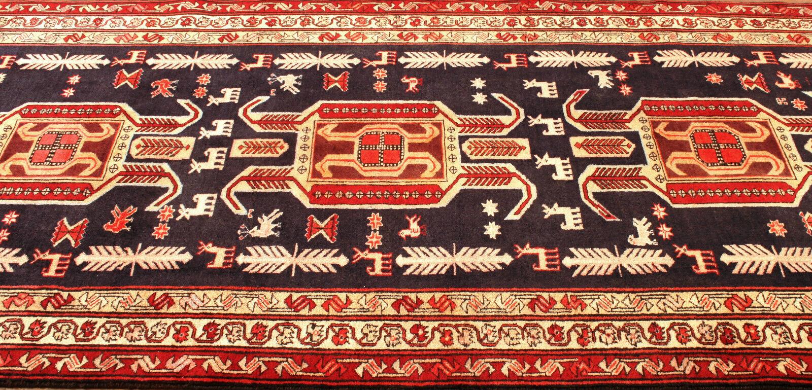 Wool Handmade Vintage Persian Style Malayer Rug 4.5' x 9.2', 1970s - 1T26 For Sale