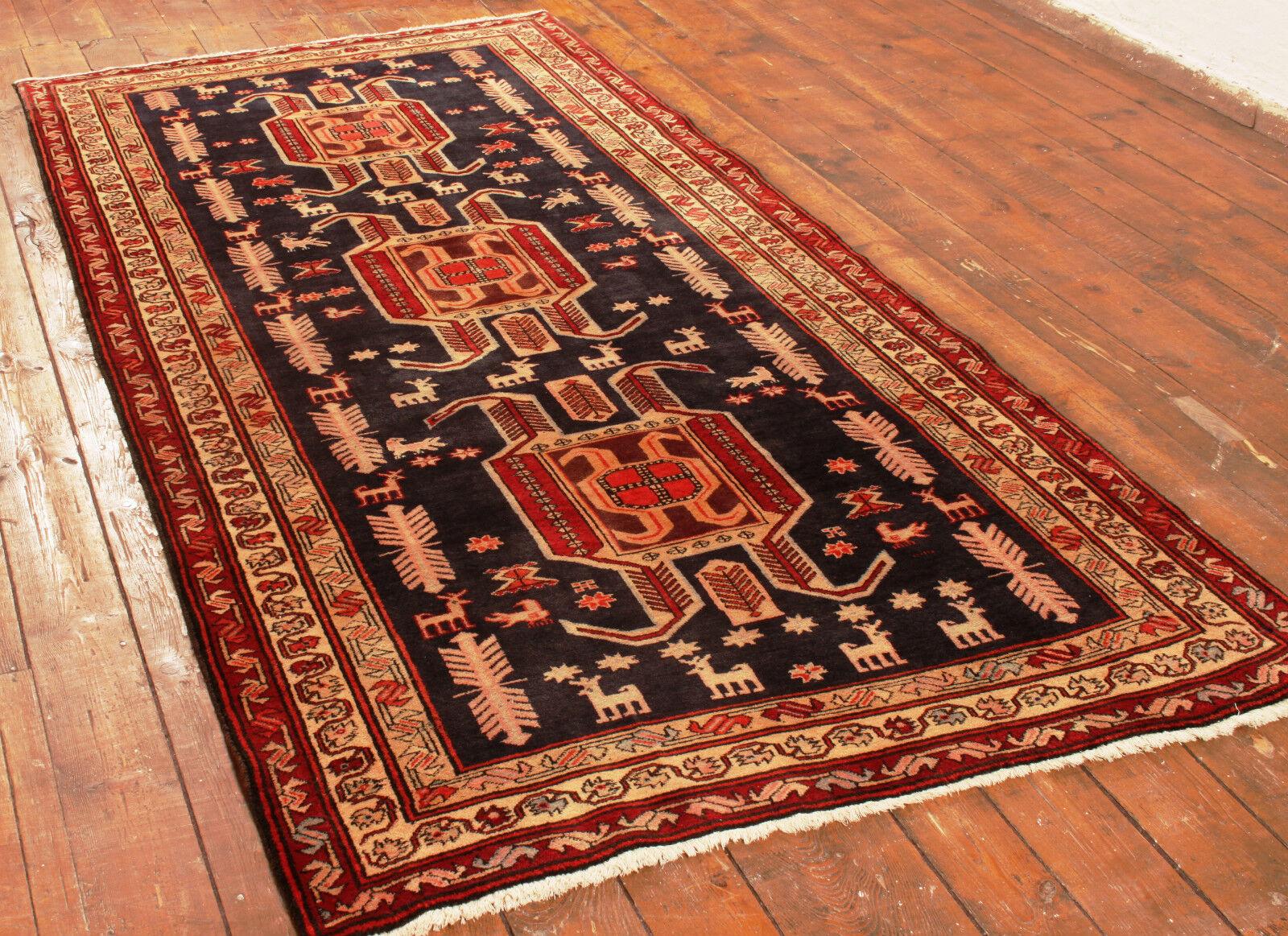 Handmade Vintage Persian Style Malayer Rug 4.5' x 9.2', 1970s - 1T26 For Sale 1