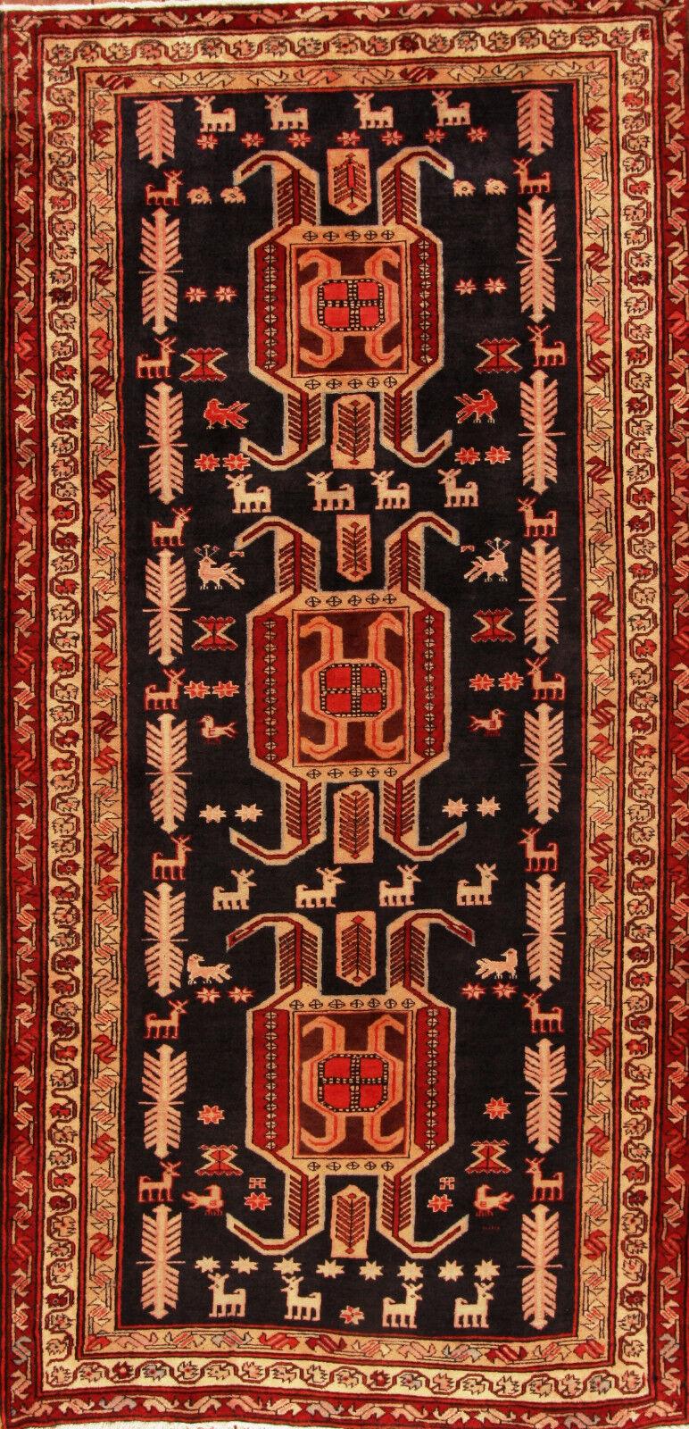 Handmade Vintage Persian Style Malayer Rug 4.5' x 9.2', 1970s - 1T26 For Sale 2