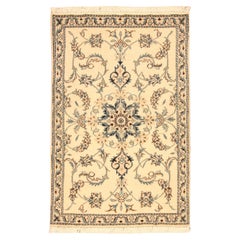 Handgefertigter Nain-Teppich im persischen Vintage-Stil 2,9' x 4.4', 1990er Jahre - 1T19