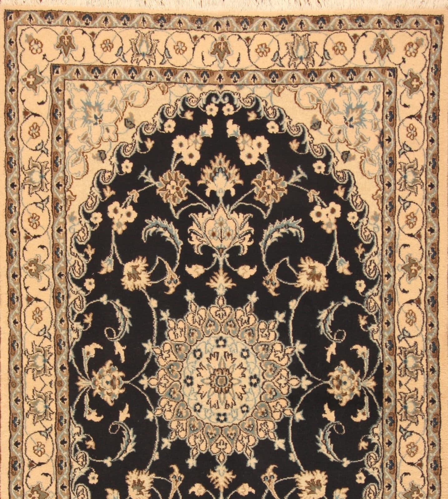Handmade Vintage Persian Style Nain Rug 4' x 6.7', 1970s - 1T13 In Good Condition For Sale In Bordeaux, FR