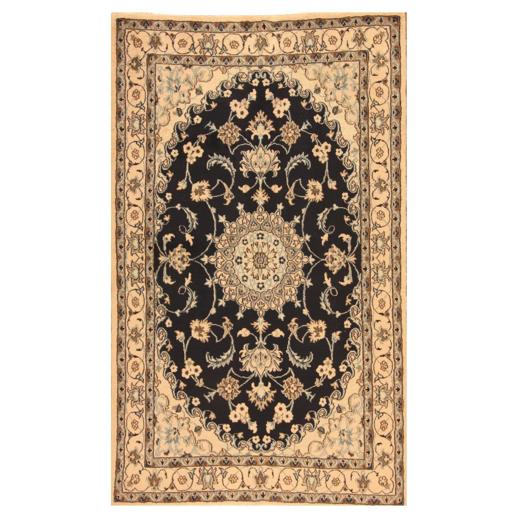 Handgefertigter Nain-Teppich im persischen Stil 4' x 6.7', 1970er Jahre - 1T13