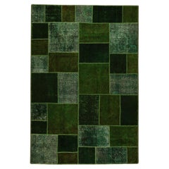Tapis patchwork persan vintage fait à la main 5.3' x 7,8', 1970 - 1T46