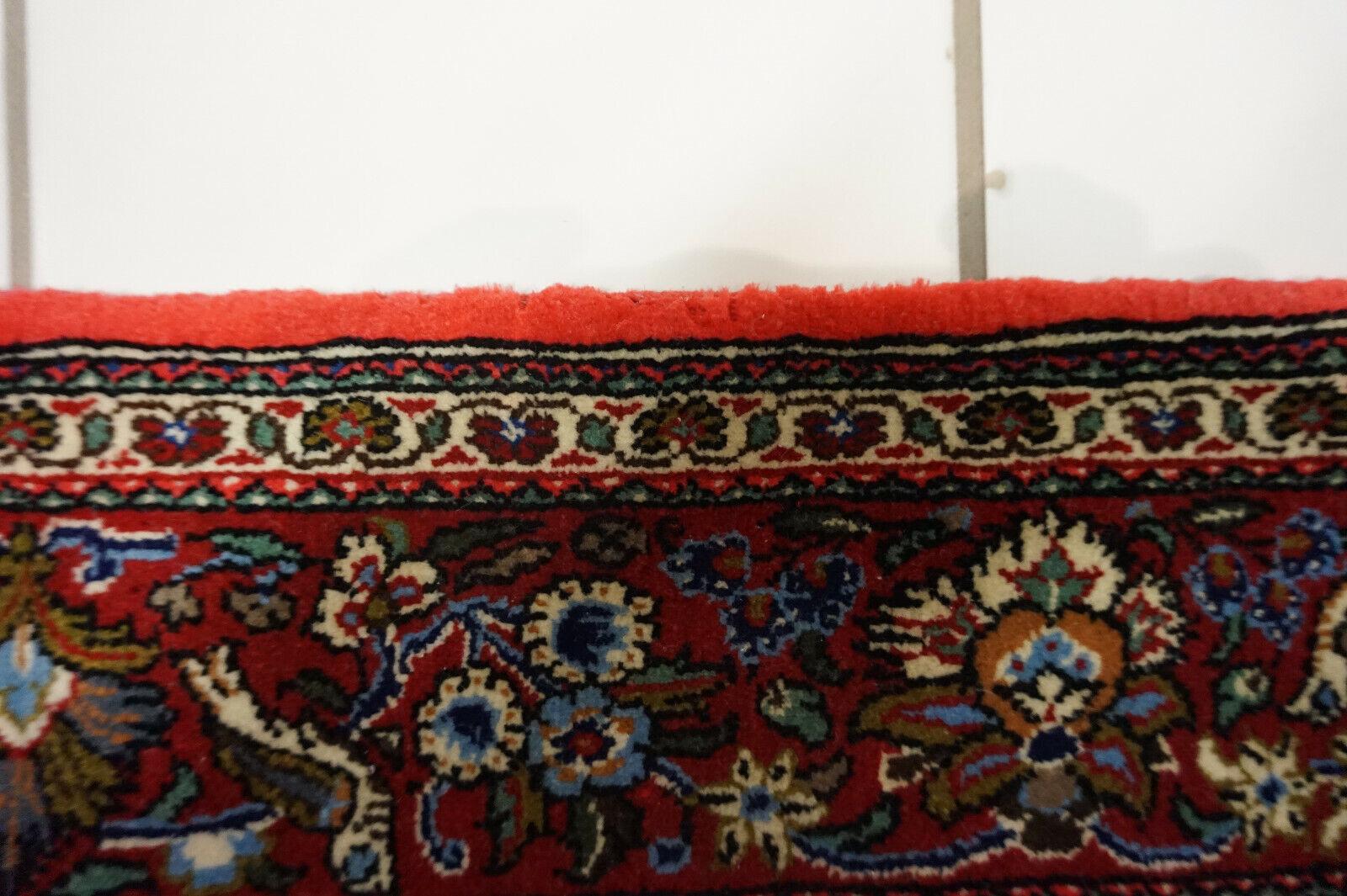 Handmade Vintage Persian Style Qum Prayer Rug 3.4' x 5.4', 1970s - 1D49 For Sale 4