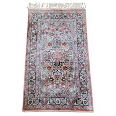 Handmade Vintage Persian Style Qum Silk Rug 2
 x 3.3
, 1970s - 1L13