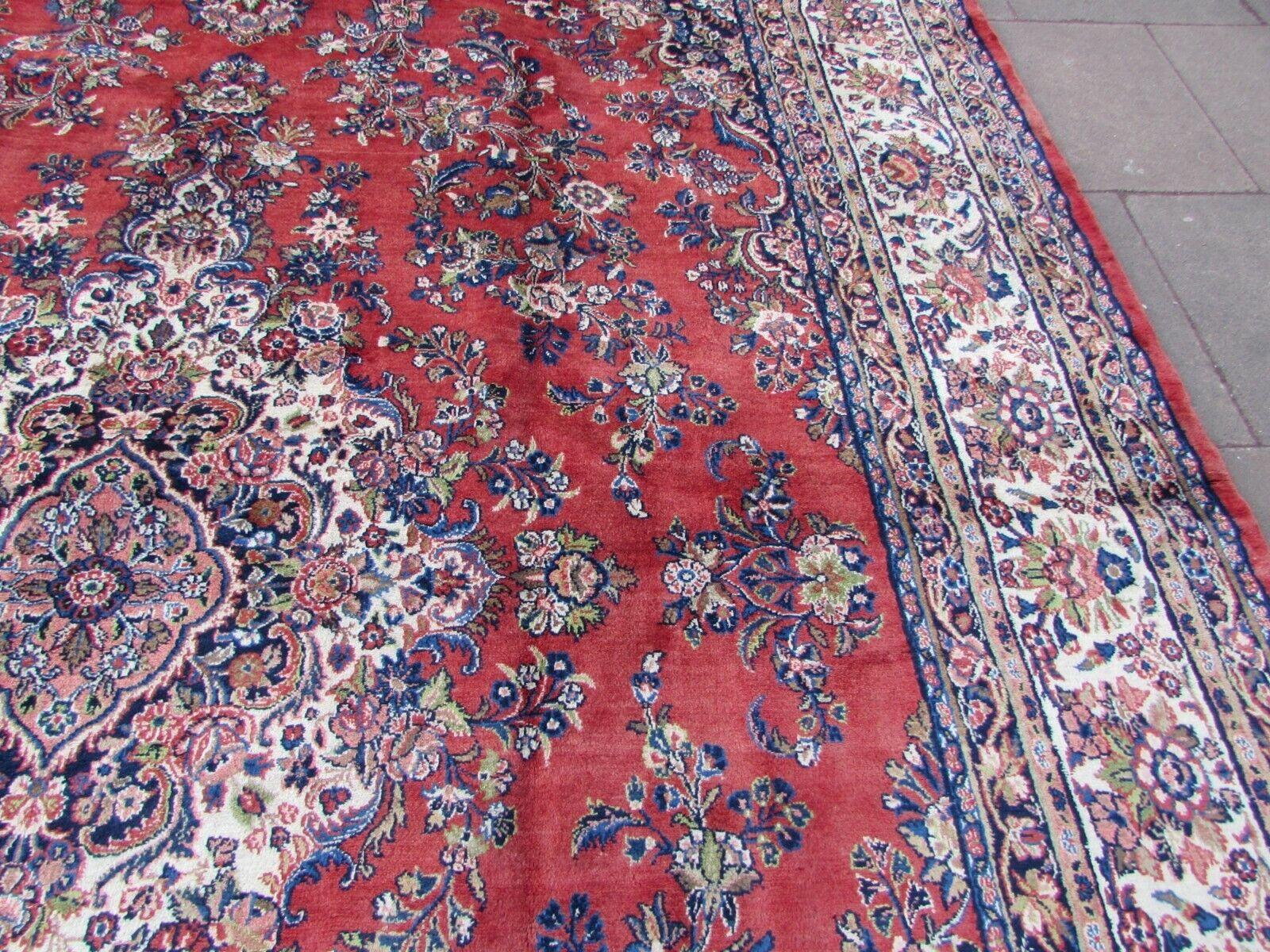 Late 20th Century Handmade Vintage Persian Style Sarouk Oversize Rug 10.3' x 16.2', 1970s, 1Q58 For Sale