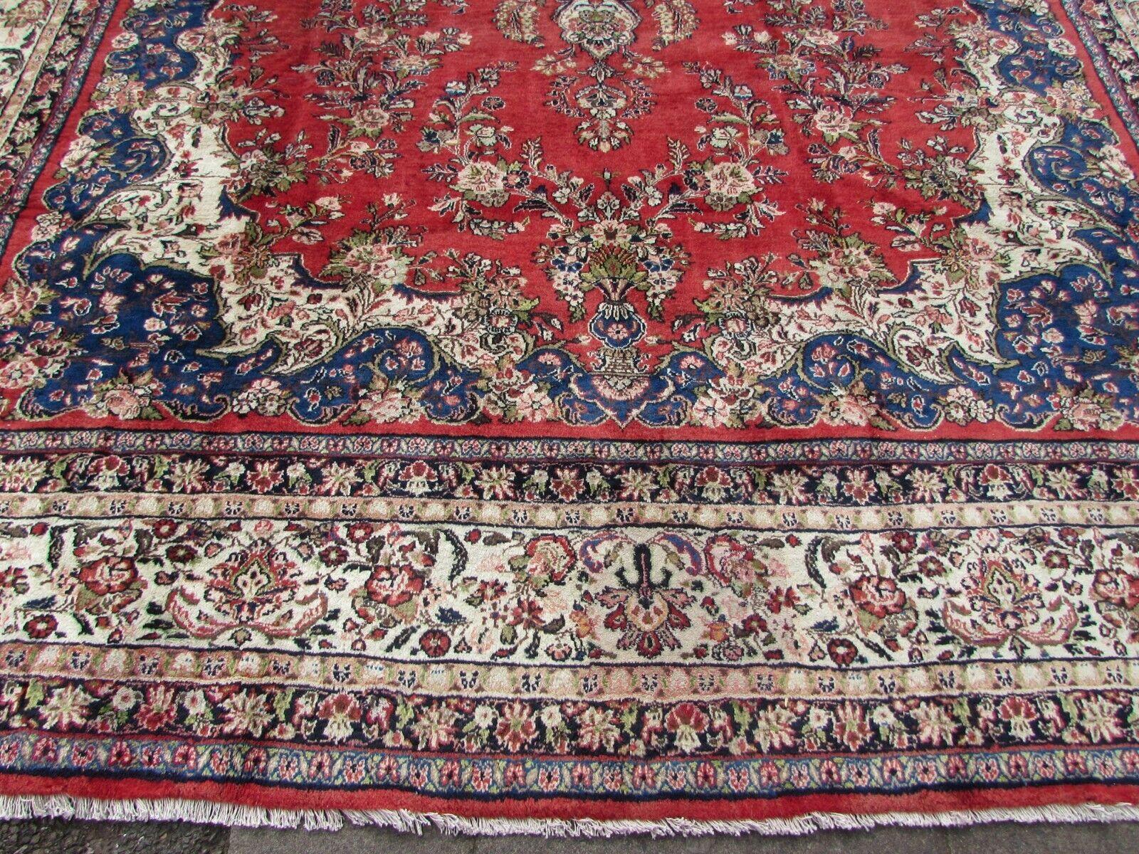 Handmade Vintage Persian Style Sarouk Oversize Rug 10.7' x 16.4', 1970s - 1Q72 For Sale 3