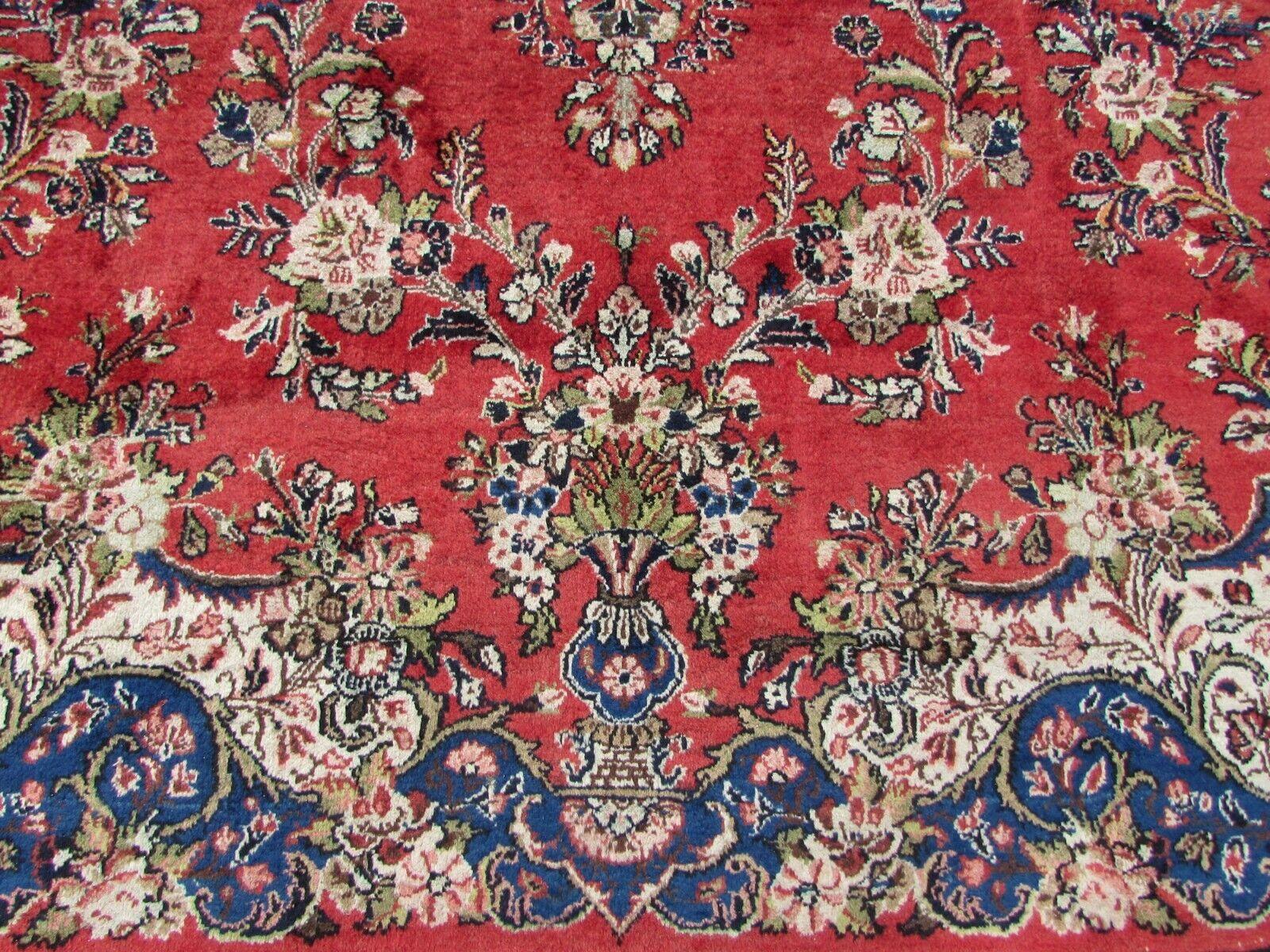 Hand-Knotted Handmade Vintage Persian Style Sarouk Oversize Rug 10.7' x 16.4', 1970s - 1Q72 For Sale