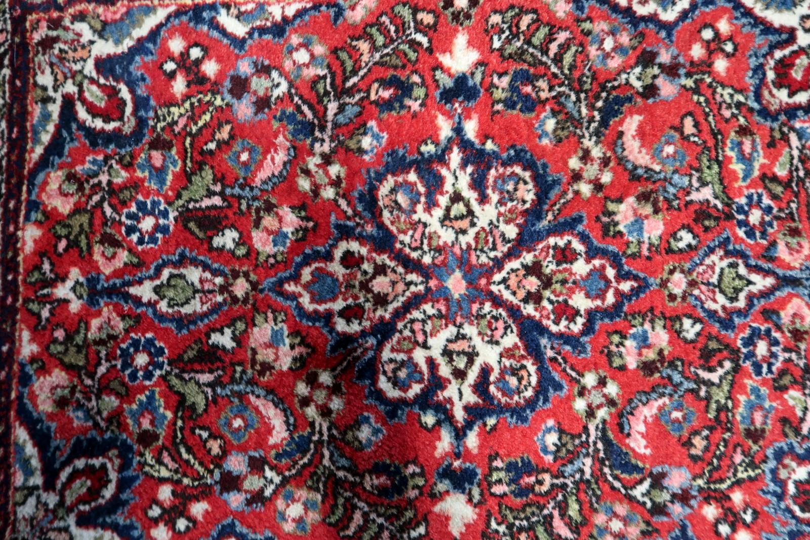 Handgefertigter Sarouk-Teppich im persischen Stil, 1960er Jahre - 1C1075 im Zustand „Gut“ im Angebot in Bordeaux, FR