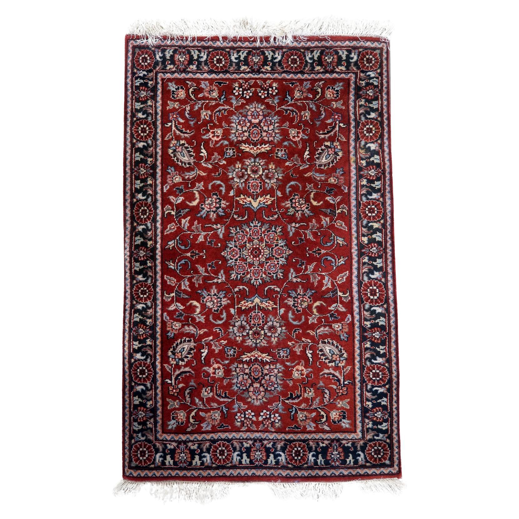 Handgefertigter Sarouk-Teppich im persischen Vintage-Stil 2.4' x 4', 1970er Jahre - 1C1115 im Angebot