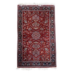 Handmade Vintage Persian Style Sarouk Rug 2.4' x 4', 1970s - 1C1115