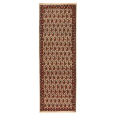 Tapis de couloir Senneh de style persan vintage fait à la main 3,4' x 10,1', 1970 - 1T43