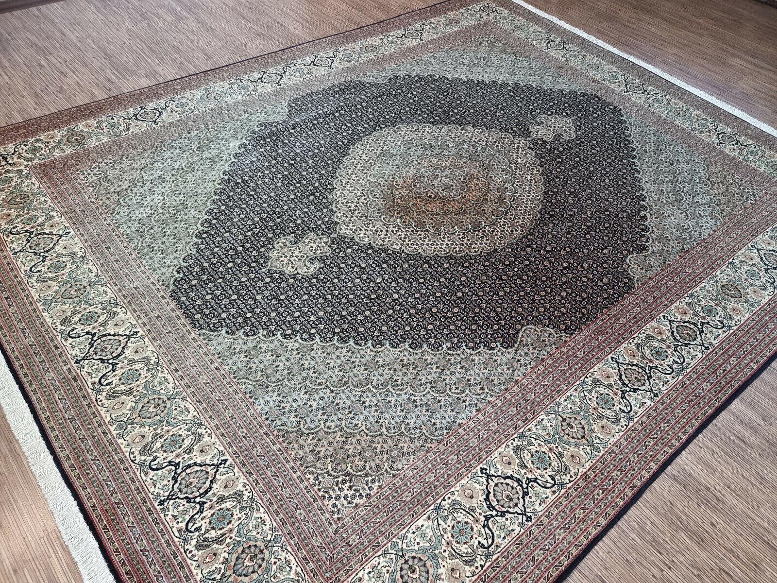 Tappeto Tabriz 50 Raj in stile persiano fatto a mano anni '80 - 1D66 In condizioni buone in vendita a Bordeaux, FR