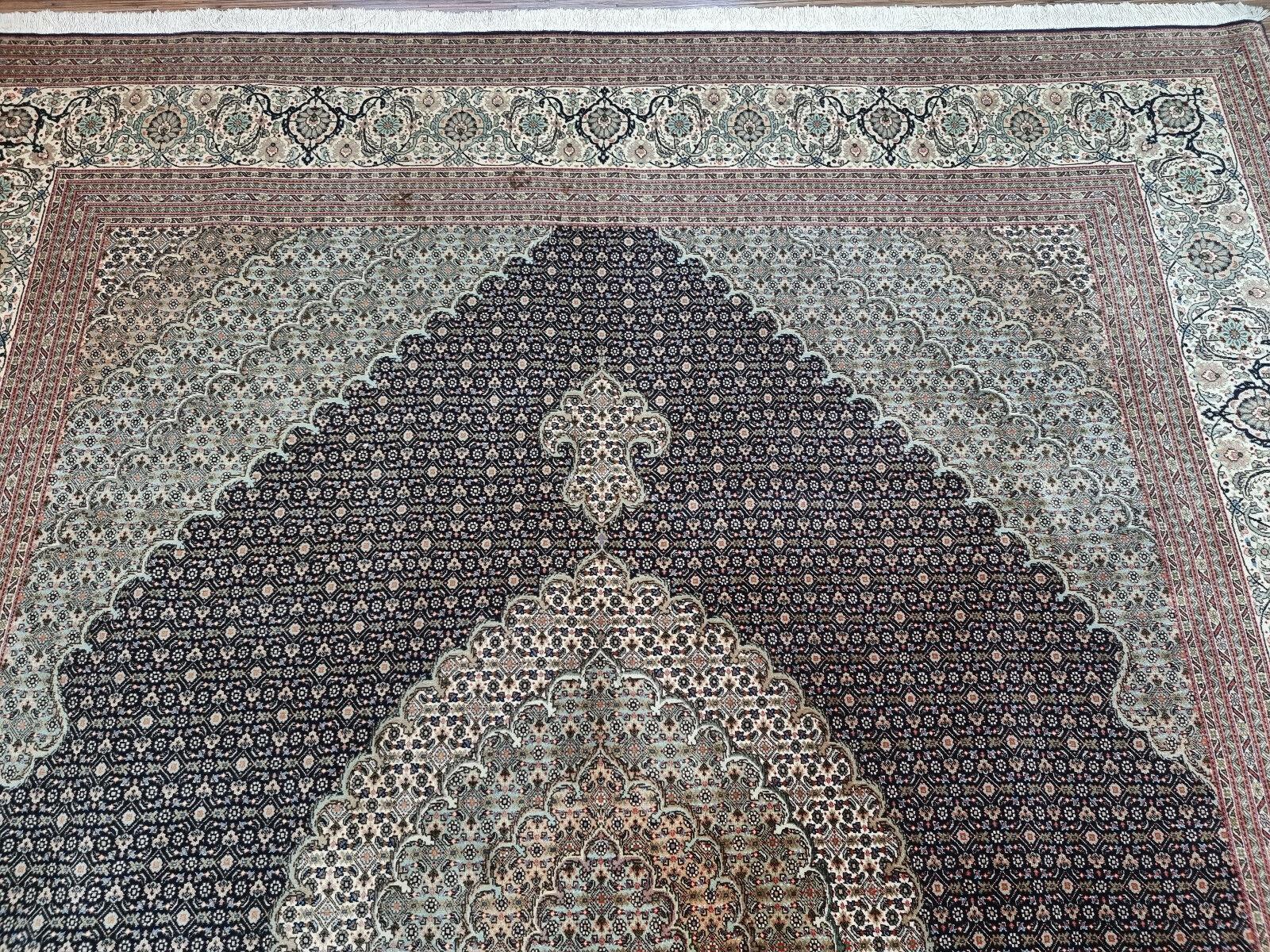 Fine XX secolo Tappeto Tabriz 50 Raj in stile persiano fatto a mano anni '80 - 1D66 in vendita