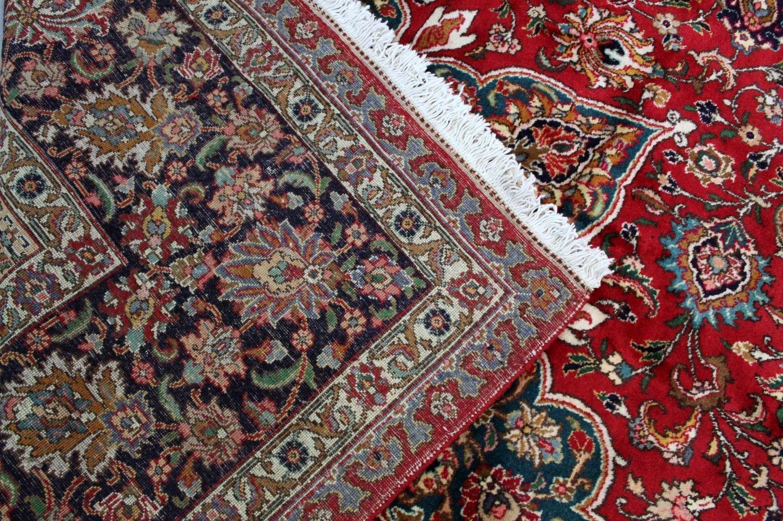Handmade Vintage Persian Style Tabriz Oversize Rug 12.3' x 20.6', 1960s - 1K47 For Sale 6
