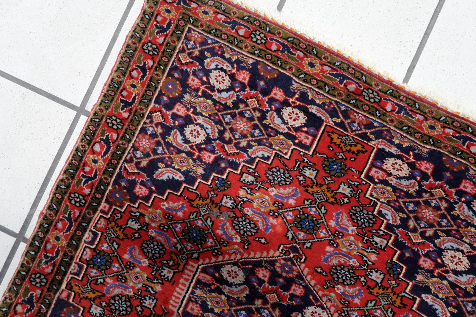Handgefertigter Vintage-Teppich aus Täbris im persischen Stil 1960er Jahre - 1C1076 (Chinesisch) im Angebot