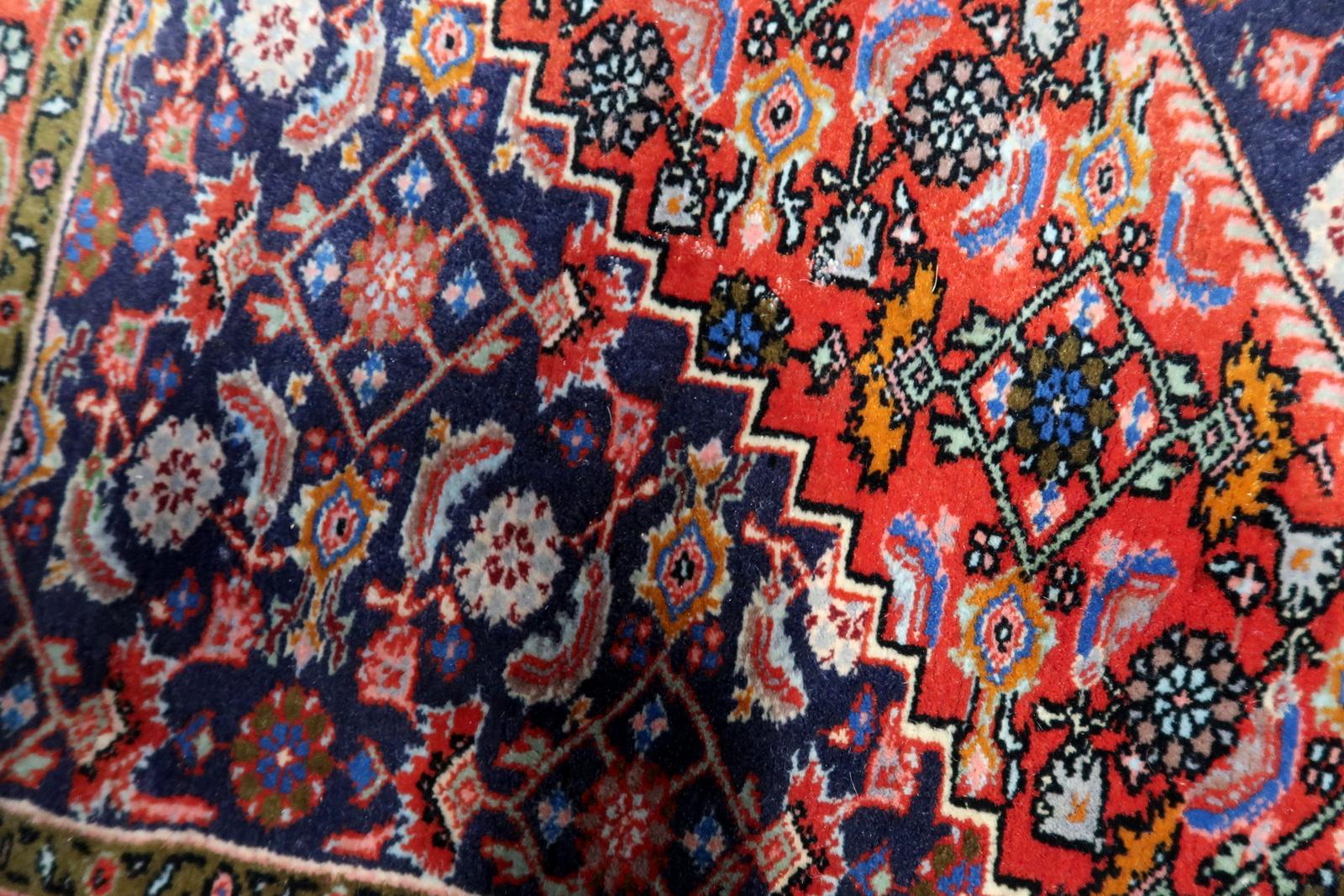 Laine Tapis de Tabriz de style persan vintage fait à la main, années 1960 - 1C1076 en vente