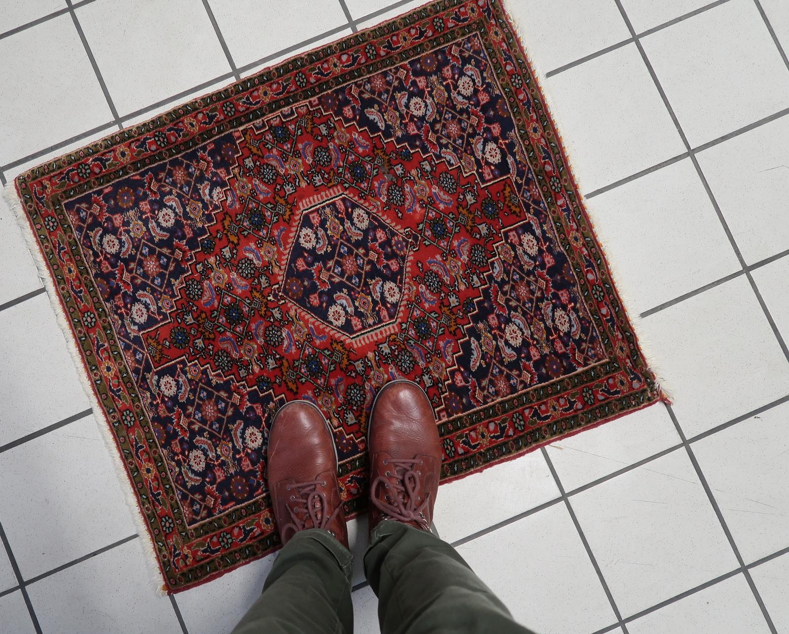 Handgefertigter Vintage-Teppich aus Täbris im persischen Stil 1960er Jahre - 1C1076 im Angebot 2