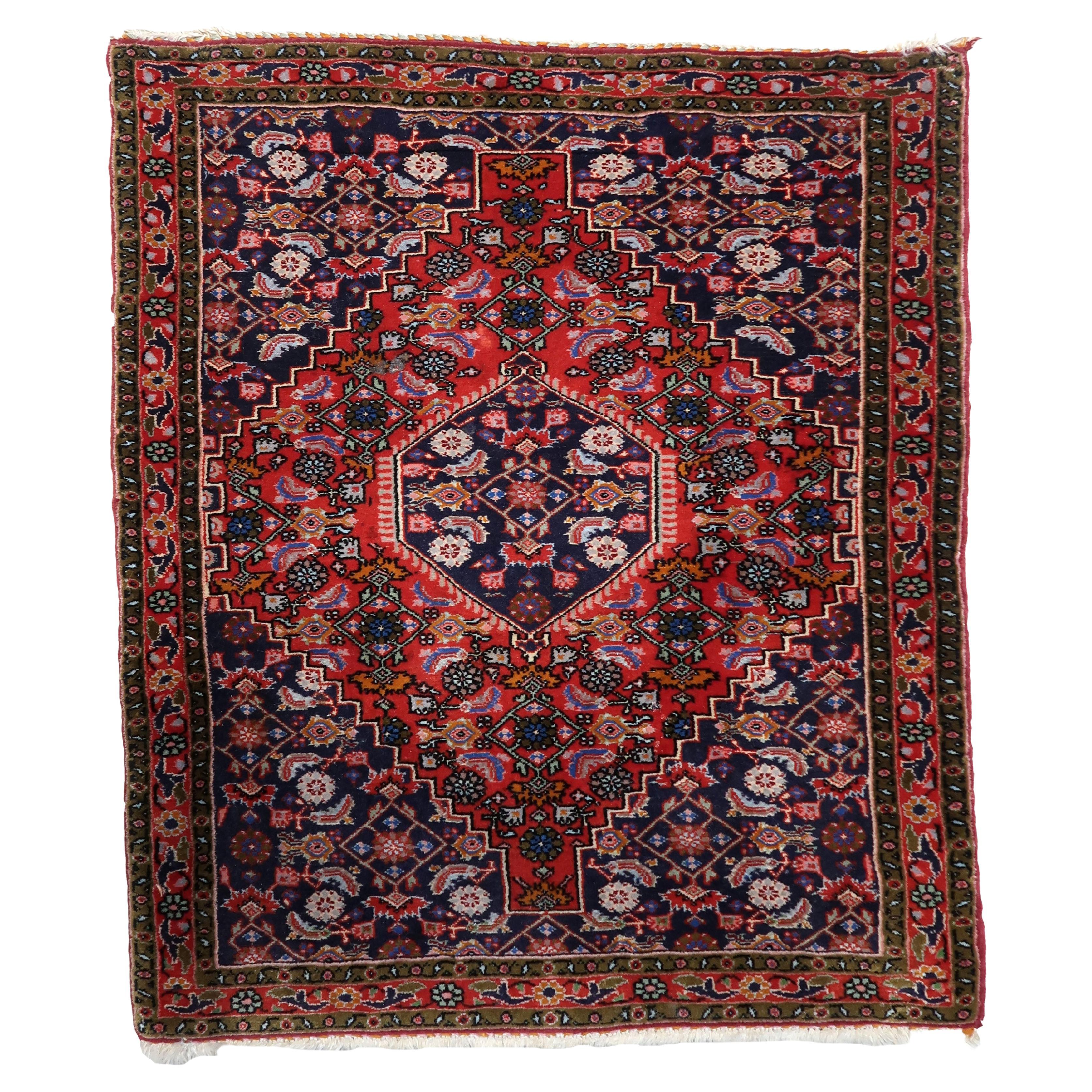 Handgefertigter Vintage-Teppich aus Täbris im persischen Stil 1960er Jahre - 1C1076 im Angebot