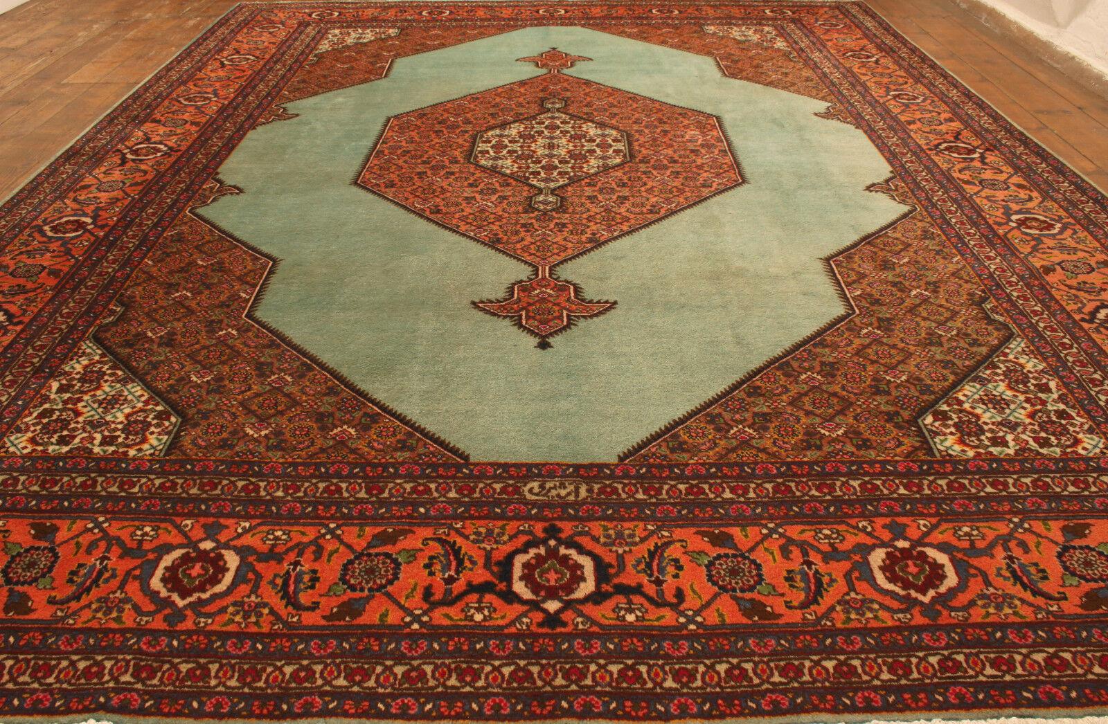 Wool Handmade Vintage Persian Style Tabriz Rug 9.6' x 13.2', 1970s - 1T42 For Sale