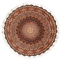 Handgefertigter Vintage-Teppich aus Täbris im persischen Stil mit Seide 4.9', 1970er Jahre - 1T24