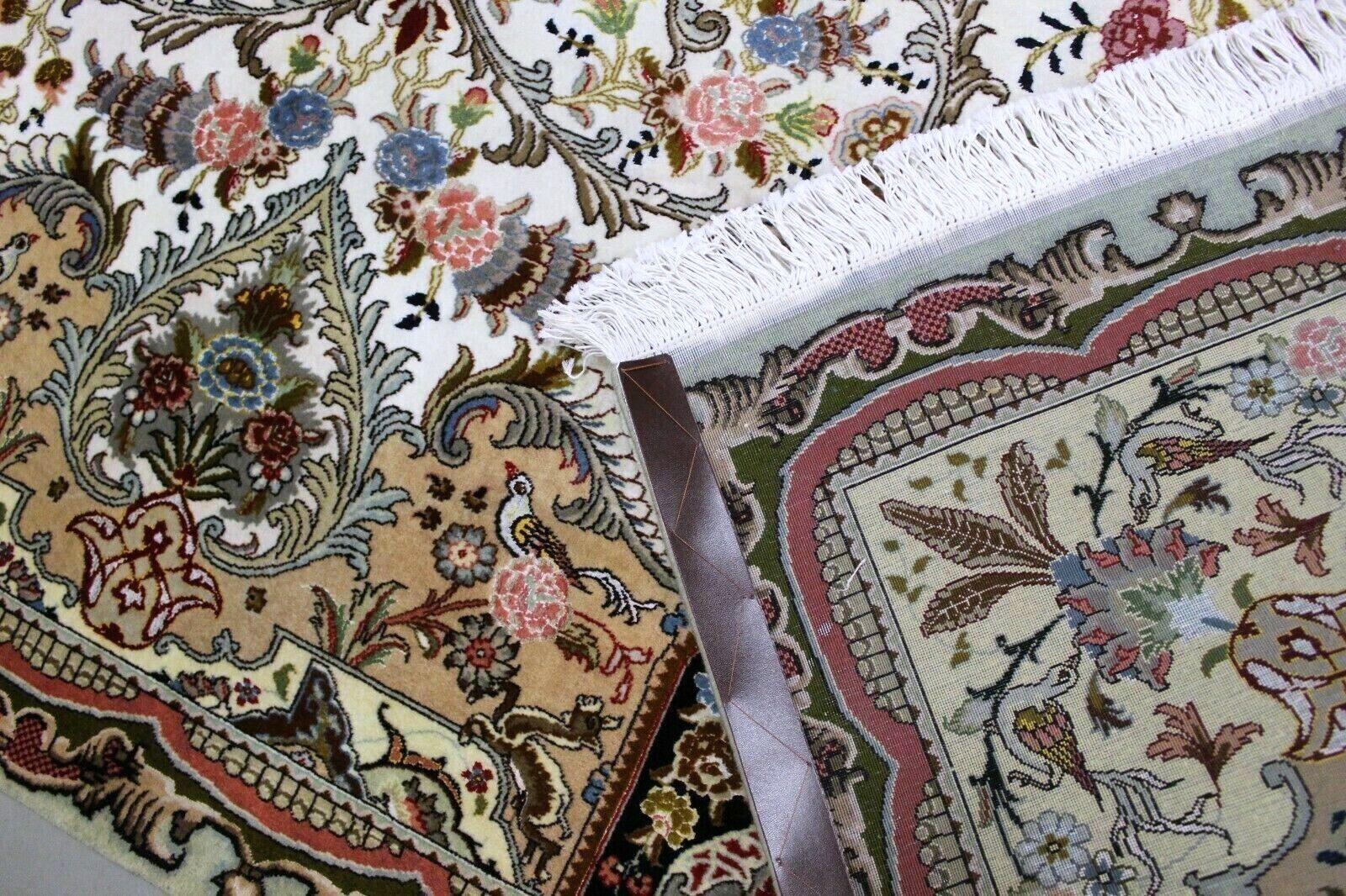 Handgefertigte Vintage persischen Stil Tabriz Teppich mit Seide 8,2 'x 8,2', 1970er Jahre - 1K48 im Angebot 3