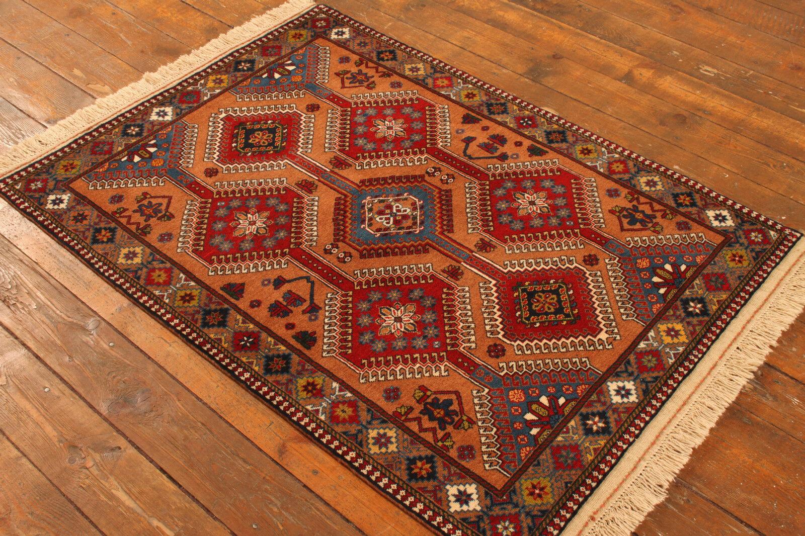 Handmade Vintage Persian Style Yalameh Rug 3.4' x 4.7', 1990s - 1T17 For Sale 1