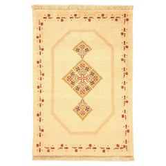 Handgefertigter Yalameh-Teppich im persischen Vintage-Stil 3.4' x 4.9', 1970er Jahre - 1T44