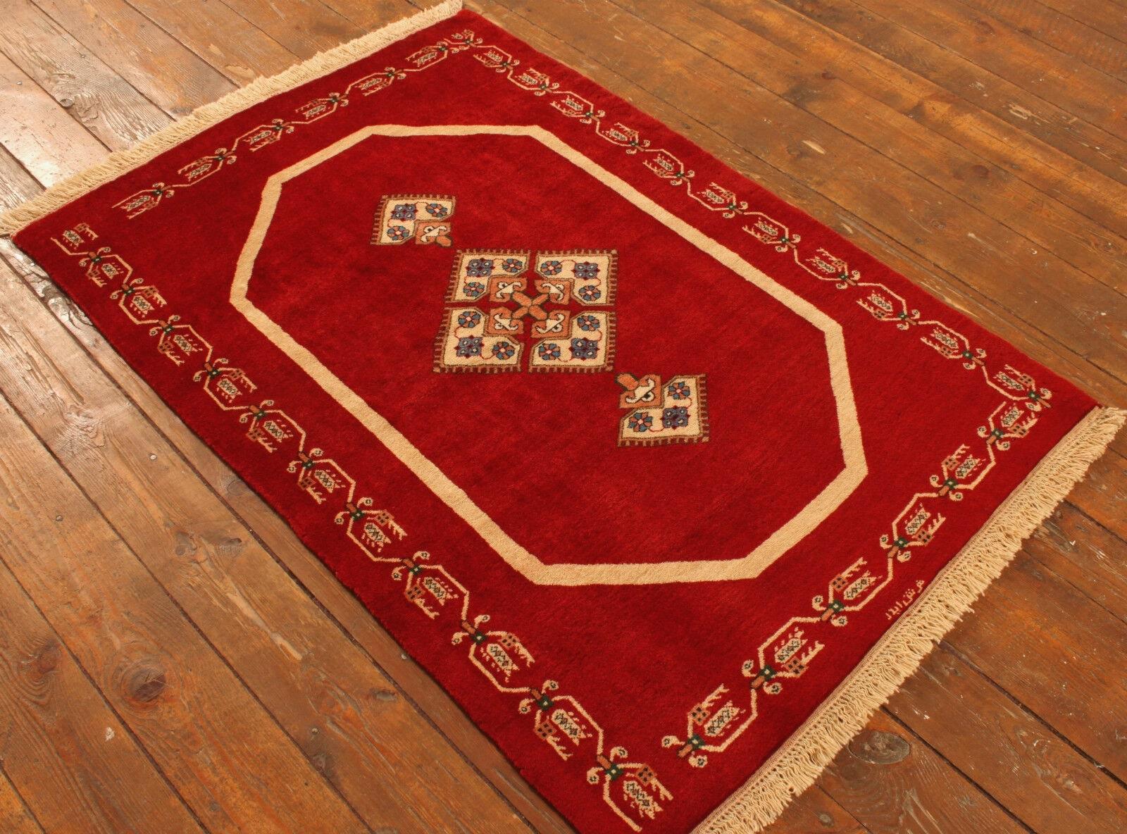 Handmade Vintage Persian Style Yalameh Rug 3.4' x 4.9', 1990s - 1T21 For Sale 2