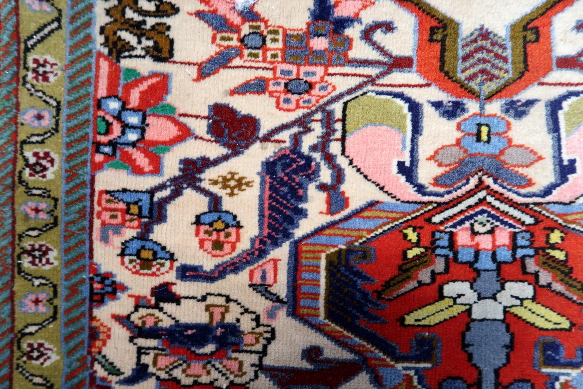 Lana Tappeto Tabriz persiano d'epoca fatto a mano 2' x 2' 1950 - 1C1149 in vendita
