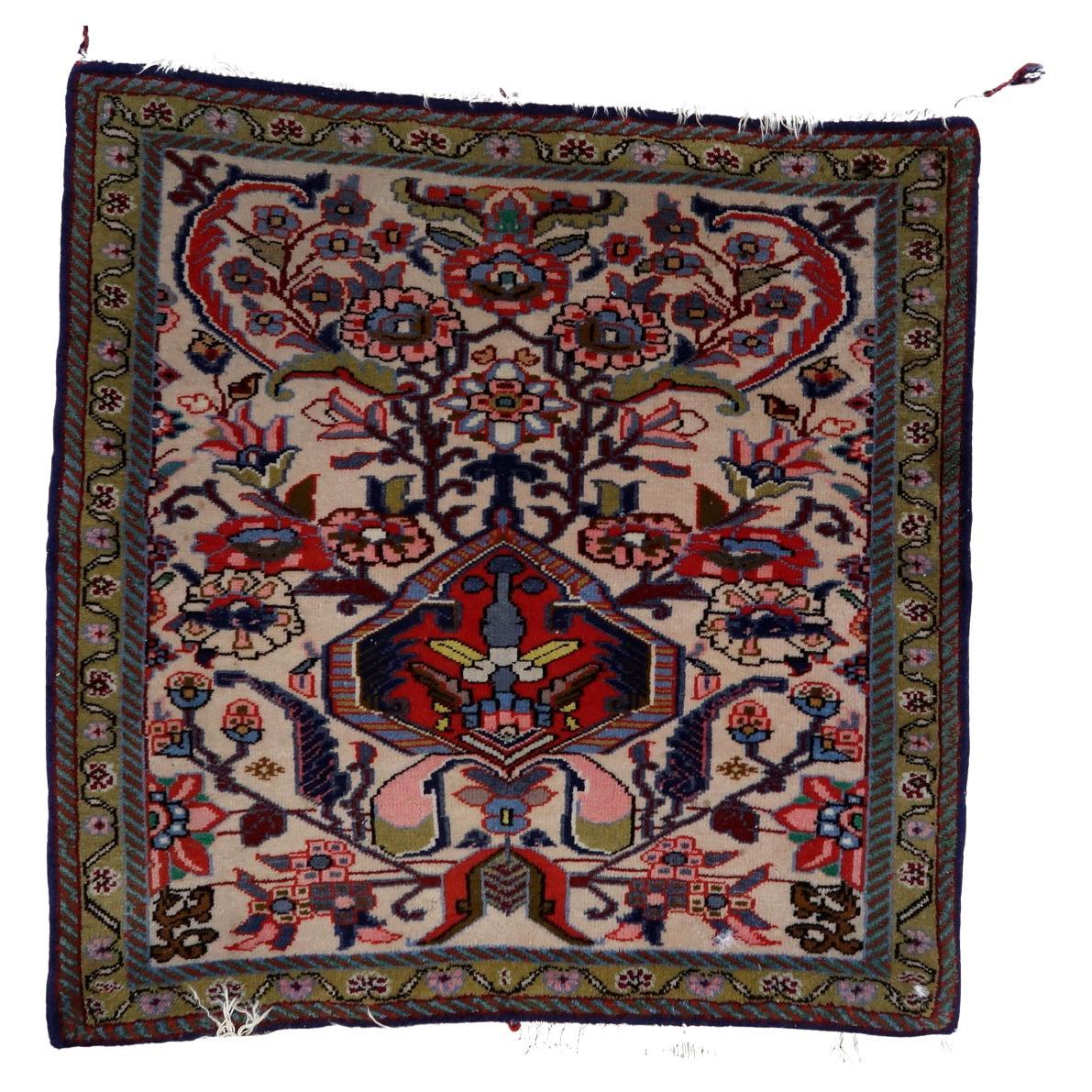 Tappeto Tabriz persiano d'epoca fatto a mano 2' x 2' 1950 - 1C1149