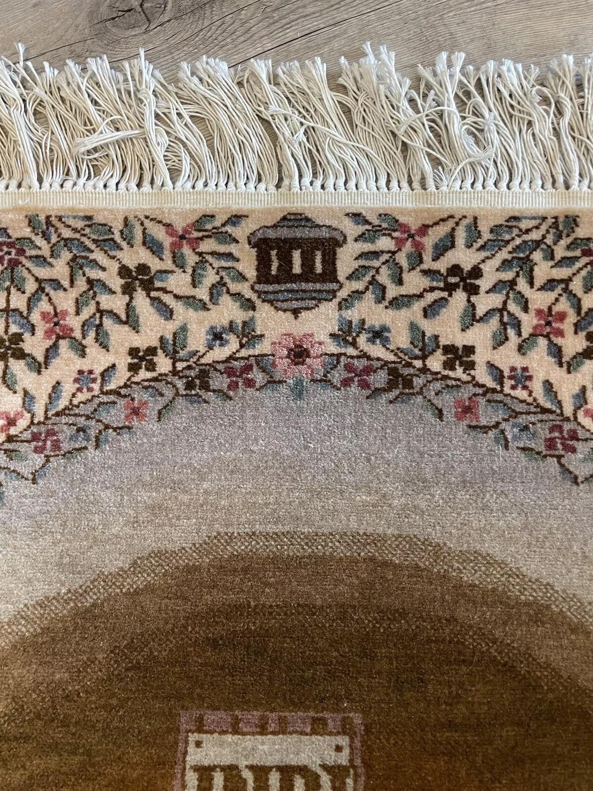 Tapis persan Tabriz vintage fait à la main 3.1' x 5', 1970 - 1N26 en vente 4