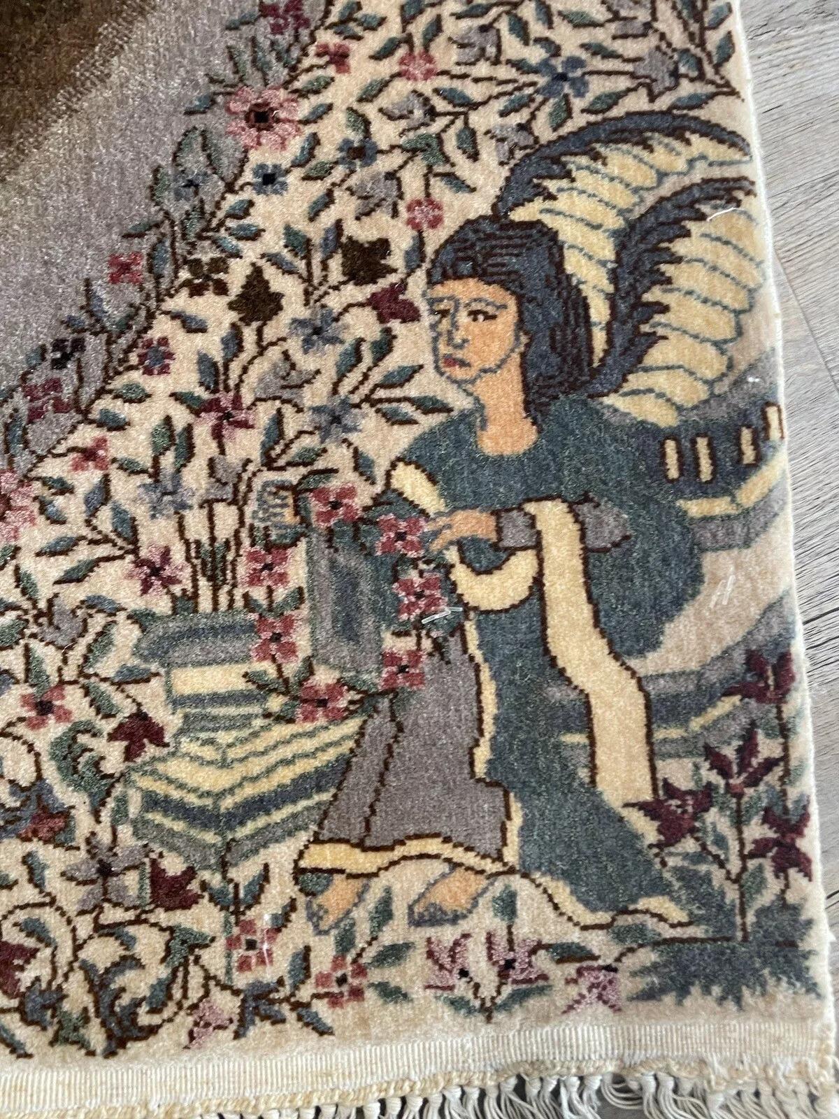 Tissé à la main Tapis persan Tabriz vintage fait à la main 3.1' x 5', 1970 - 1N26 en vente