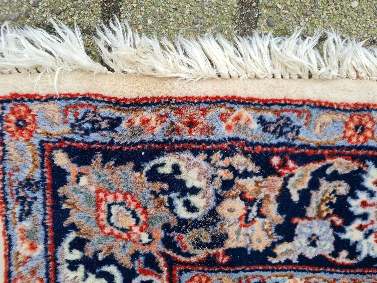 Hand-Knotted Handmade Vintage Persian Tabriz Rug 4.2' x 5.9' 1970s - 2K53 For Sale