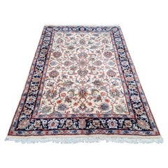Handmade Vintage Persian Tabriz Rug 4.2' x 5.9' 1970s - 2K53