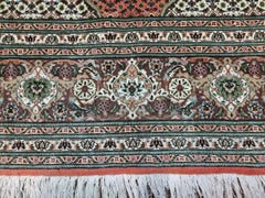 Handmade Vintage Persian Tabriz Rug 6.3' x 9.9' 1970s - 1D194