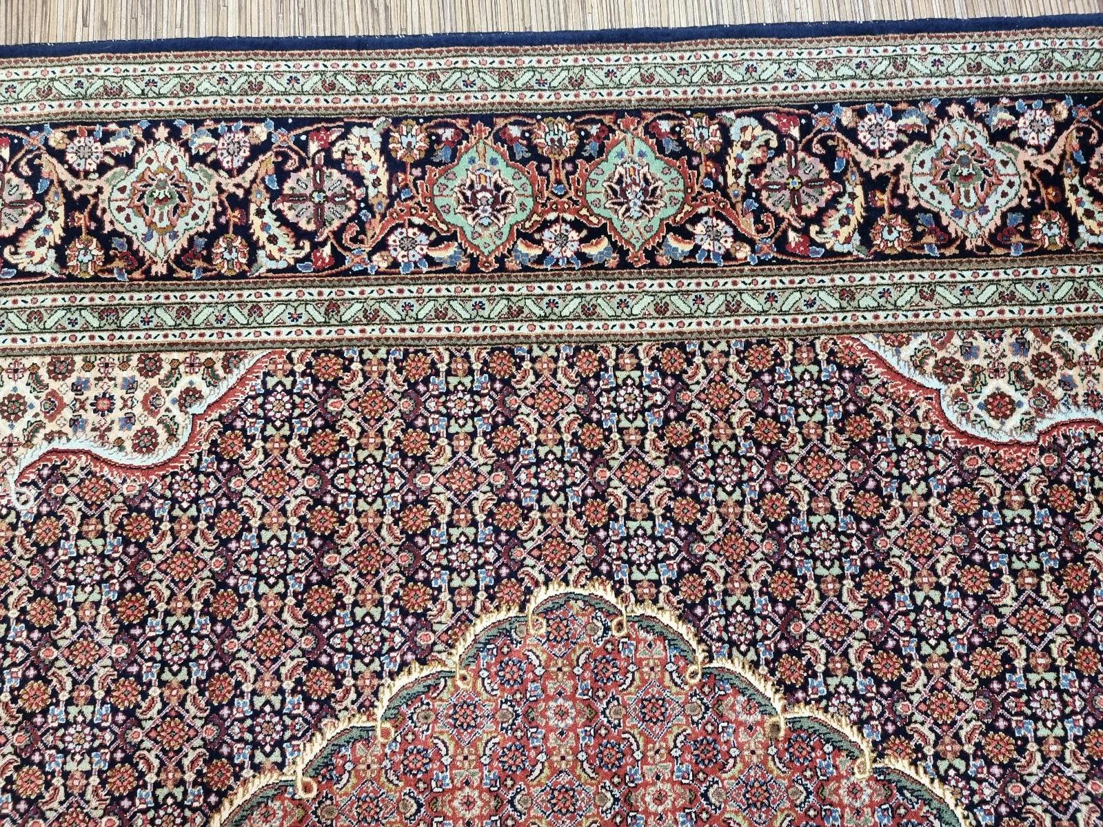 Tappeto Tabriz persiano vintage fatto a mano 6,7' x 9,2' anni '70 - 1D177 in vendita 5