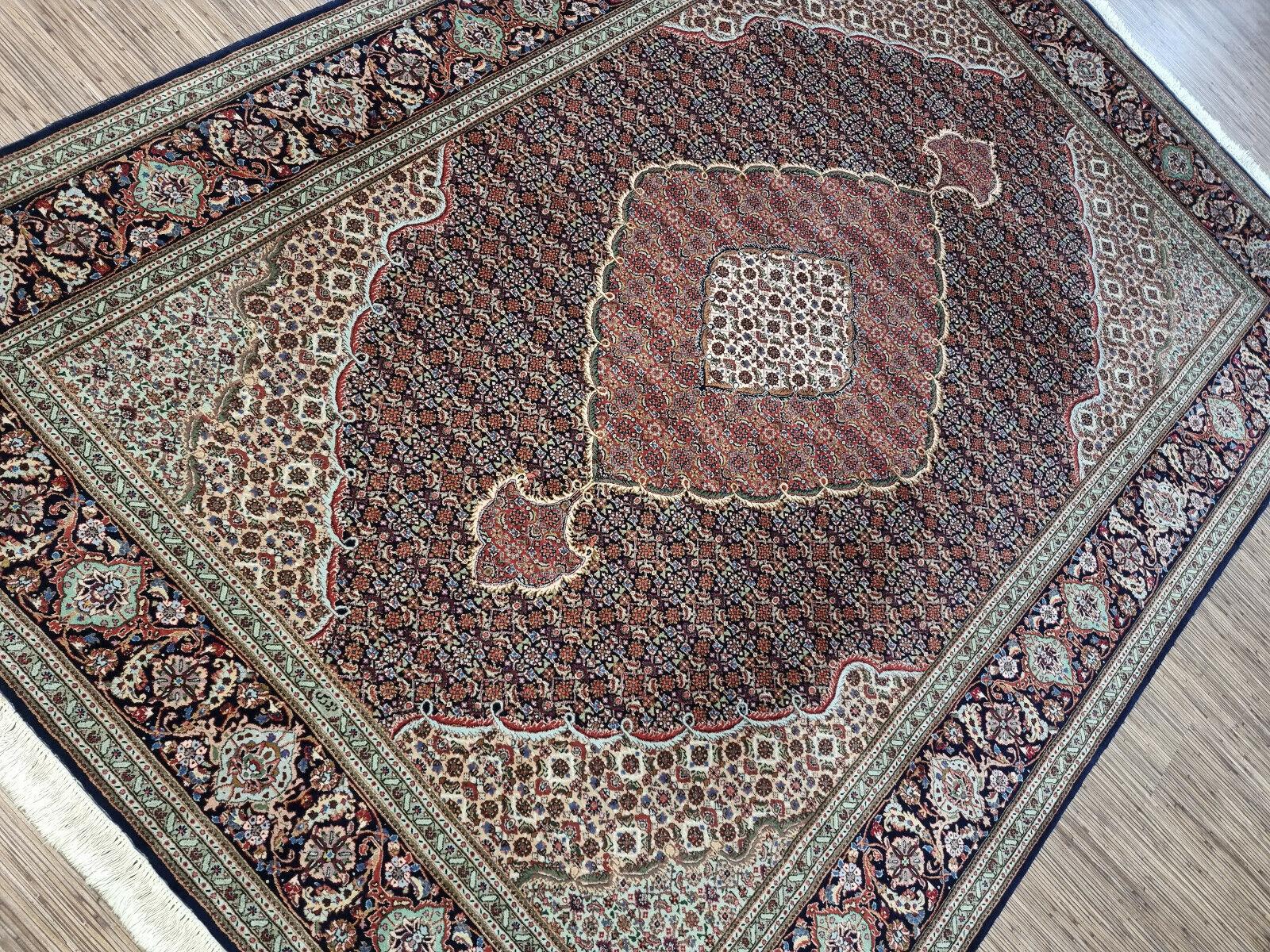 Tappeto Tabriz persiano vintage fatto a mano 6,7' x 9,2' anni '70 - 1D177 in vendita 6