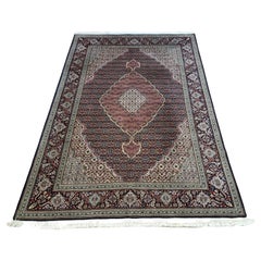 Alfombra persa tabriz vintage hecha a mano 6,7' x 9,2' años 70 - 1D177