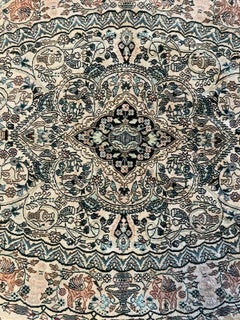 Handmade Vintage Persian Tabriz Silk Rug 2.2' x 2.8', 1905s - 1N43