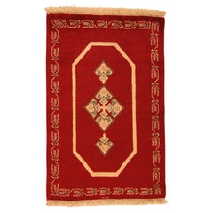 Handgefertigter persischer Yalameh-Teppich im Vintage-Stil 3.3' x 5.1', 1970er Jahre - 1T31