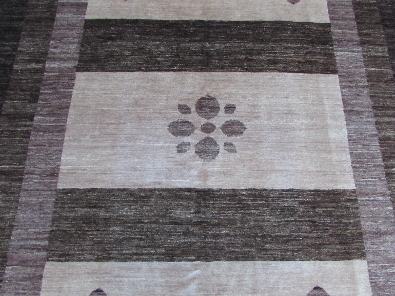 Handgefertigter Gabbeh-Teppich im persischen Stil 6,2' x 8,7', 1970er Jahre - 1Q65 im Angebot 3